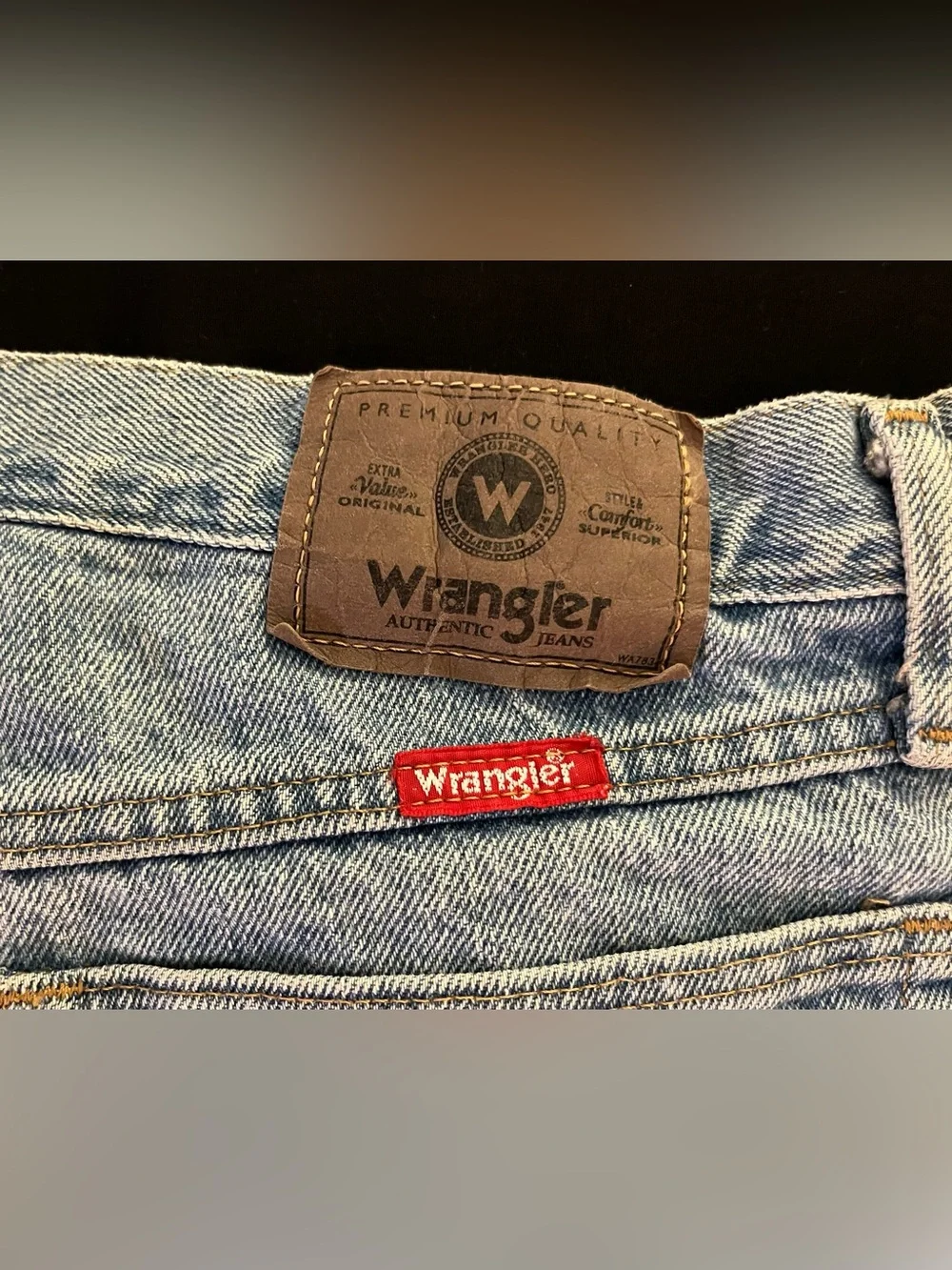 Wrangler Hero Men's Regular Fit Jeans Light Wash Blue 33x32